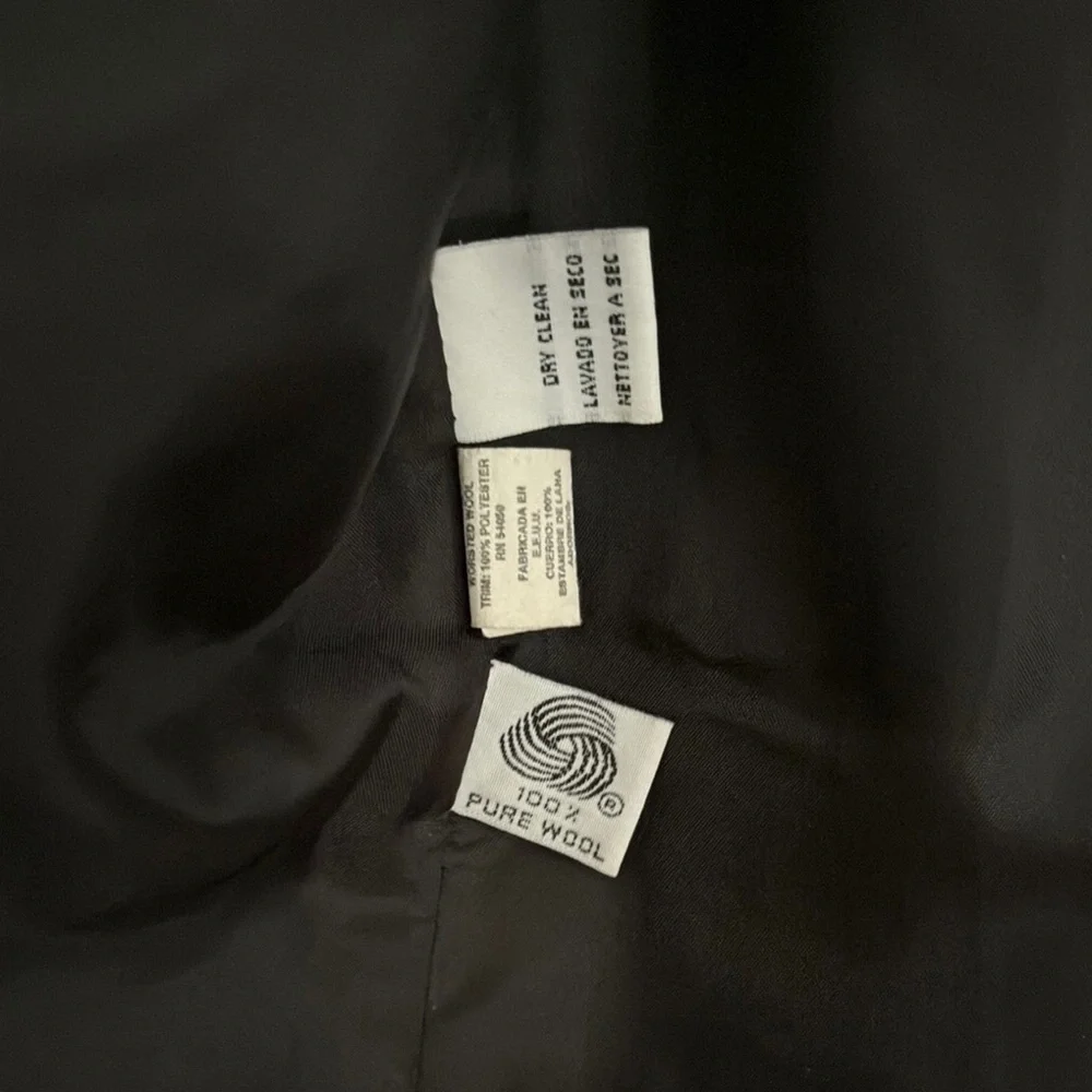 Christian Dior Black Women's Tuxedo Jacket Vintage Wool